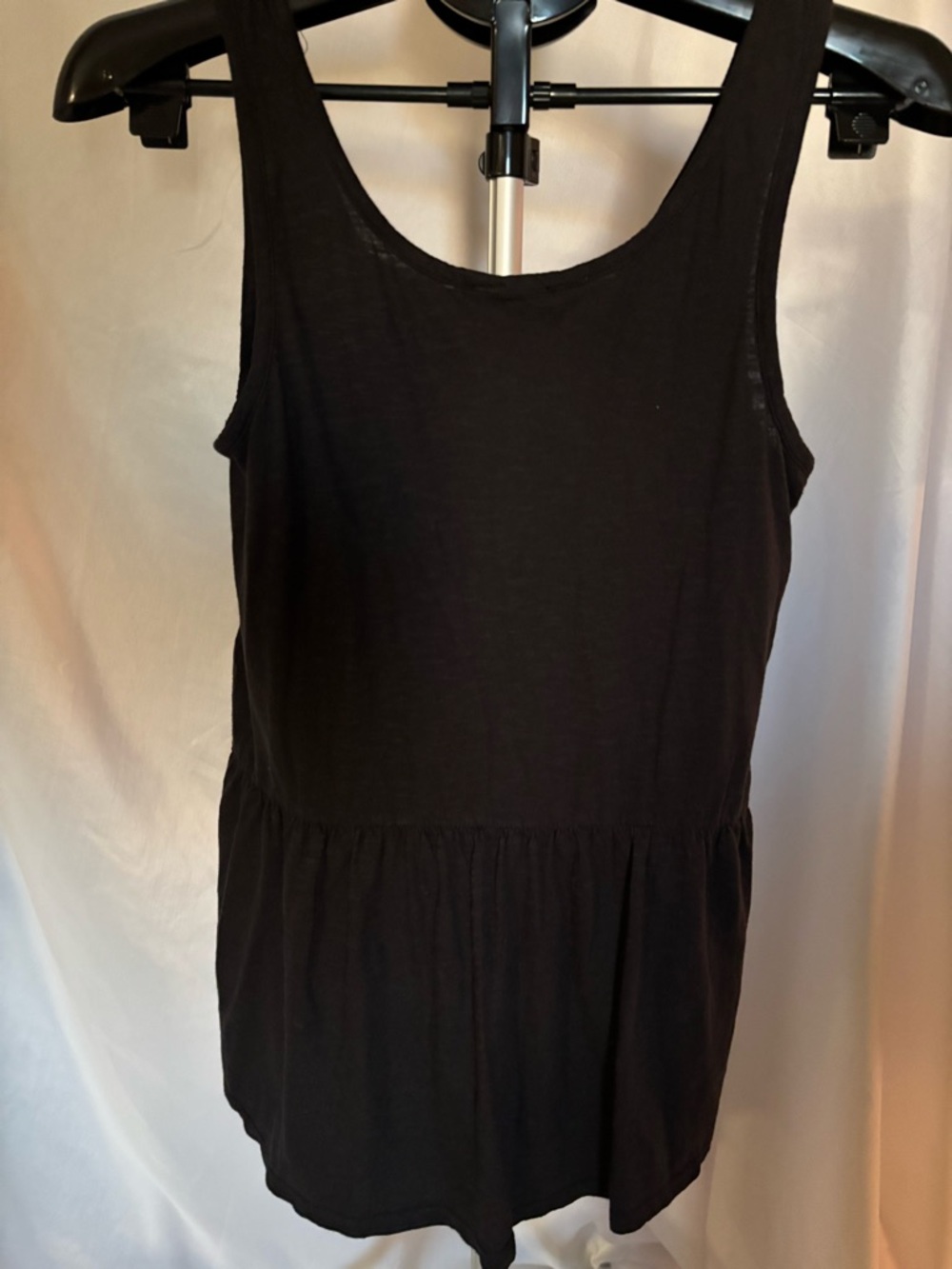 Sun & Shadow Black Embroidered Tank with Olive Accents - Picture 2 of 3